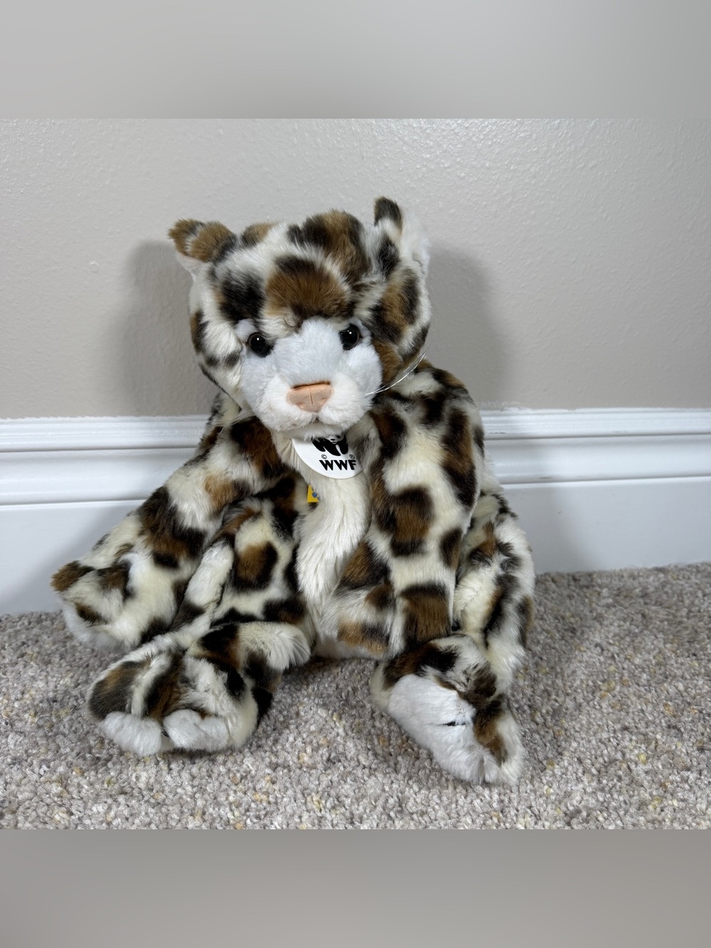 Build-A-Bear Leopard Print Cat Plush - Brown, White, Black